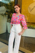 Colorful Coord With Off White Trousers